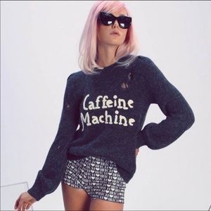 Wildfox Black Caffeine Machine Sweater